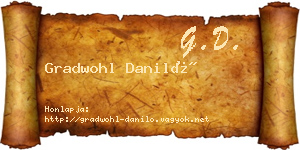Gradwohl Daniló névjegykártya
